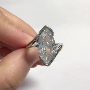 Huitan Delicate Women Ring Marquise Shaped Simple Silver Color/Gold Color Inlaid CZ Fashion Wedding Party Accessories Jewelry