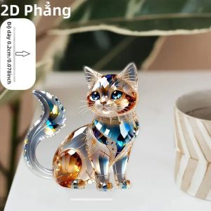 Đồ Trang Trí Mèo Acrylic Nghệ Thuật Trang Trí Nhà Dễ Thương Món Quà Lý Tưởng Cho Gia Đình Và Bạn Bè Trang Trí Phòng Ngủ Điêu Khắc Chủ Đề Động Vật