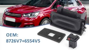Công Tắc Mở Cốp Bằng Nhựa Đen Cho Peugeot 206 207 307 308 407SW 5008 Citroen Xsara Picasso C3 C4 - Công Tắc Mở Cốp