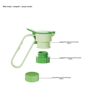 Multi-Functional Flow Director Sealed Quantity Controller Oil Bottle Beverage Bottle Filter Sprayer Creative Handle Water Outlet with Lid