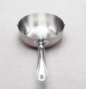 Nồi bằng thép không gỉ nguyên khối / Nồi Nhỏ Nấu Soup Cán Inox Có Miệng Rót