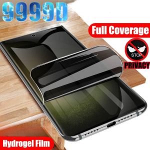 Privacy Hydrogel Silicone Film Screen Protector for Samsung Galaxy S24 S23 S22 S21 S20 S10 S9 S8 Ultra Plus FE Note 8 9 10 20 Plus Matte Tempered Film