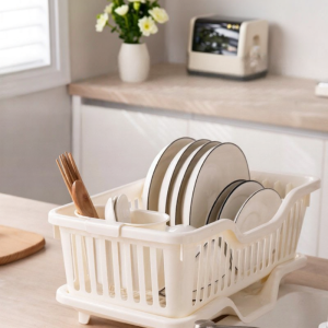 Large Dish and Chopstick Organizer with Drainage