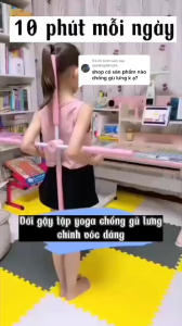 Gậy Tập Thẳng Lưng Chống Gù Giúp Cải Thiện Tư Thế Tập Yoga Gym Văn Phòng Dễ Dàng Điều Chỉnh