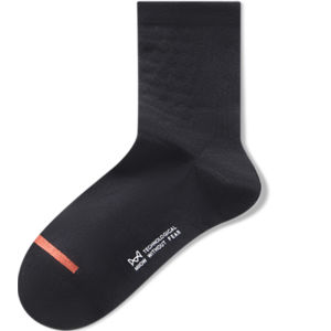 Miiow | Mens Cotton Socks Mid-Calf High Elastic Sweat Absorbent Basic Long Socks Trendy Autumn Winter Pure Color Simple Versatile Socks