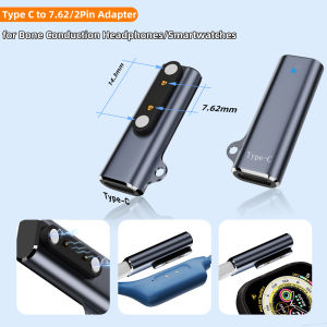 Magnetic Smart Watch Charging Adapter USB Type-C to Pitch 7.62mm with 2-Pin 4-Pin Compatible with Bone Conduction Headphone