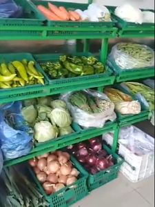 Vegetable and Fruit Display shelf Foldable Food storage rack organizer for Retail Convenience Store Supermarket Shelves