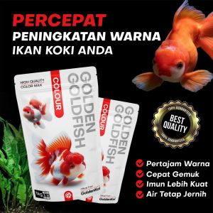 Pakan makanan ikan koki Premium Golden gold fish colour untuk pertajam warna