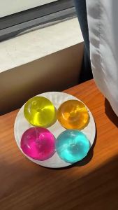 Shapeable Ultra Clear Maltose Donut Stress Ball Squishy Toy Slow Rebound Stress Relief Fidget Toy for Anxiety Stress Reliever