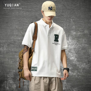 Áo Thun Polo Nam Tay Ngắn Cổ Polo Cotton Nguyên Chất Thiết Kế Cao Cấp Thời Trang Mùa Hè Thường Ngày Tay Lửng Dáng Rộng