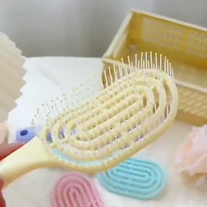 Sisir Rambut Portabel Vertikal Membersihkan Diri Scalp Massager Sisir Kecil Anti Kusut Rontok