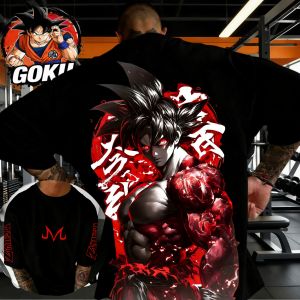 2026 Summer Dragon Ball Super Saiyan Gohan Oversized T-Shirt High Quality 100% Cotton Print Retro Anime for Men Women