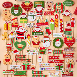 Merry Christmas Cake Decoration Santa Claus Snowman Bear Sweet Night Dessert Plugin Happy Birthday Party Supplies Decoration