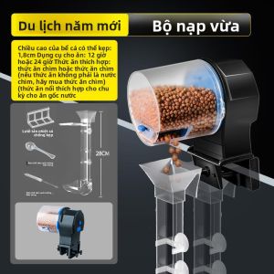 MONLEYTA | Ống cho ăn cá chép có thể mở rộng nhỏ định vị chống lật ống cho ăn cá bơi chìm đồ dùng cho cá