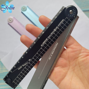 KUTSUWA Metal Aluminum Foldable Straight Ruler Student Multi-Purpose Scale Ruler 15-30cm Frosted Sensation Drawing Measuring Tools