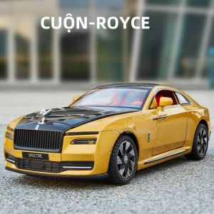 Mô Hình Xe Rolls Royce Spectre Tỷ Lệ 1/24 Hợp Kim Đúc - Chức Năng Kéo Lùi Có Đèn Và Nhạc Dành Cho Bé Trai Đồ Chơi Limousine Trang Trí