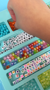 Make It Real Say Yes! Alphabet Bead Bracelet Kit Set (1742) Girls Friendship Charm Bracelet Kit