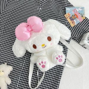 Tas Ransel Wanita Boneka Cinnamoroll Tas Rangsel Melody Cinamorol Bulu Halus Motif Kartun Hewan