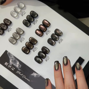 10ml 1pcs Winter Christmas Nails 2025 New Style Cute Nails Black Gemstone Cat Eye Gel Nail Polish Black Nails Nail Art