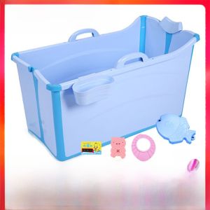 Kids Double Bath Bucket Foldable Extra Large Thermal Tub Popular Foldable Baby Plastic Adult Bath Barrel For Home