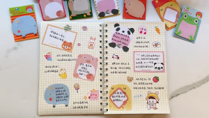 กระดาษโน๊ต ลายการ์ตูน กระดาษต่อเนื่อง 200 หน้า มีกาวในตัว