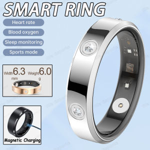Military Grade Smart Ring Women Men Super narrow 6.3mm Heart Rate Health Stress measurement Monitor IP68 Waterproof Fashion Ring