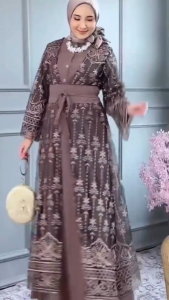 Gamis Set Outer Brokat Syaqilla Dres BL Ceruty Babydoll Mix Brukat M L XL XXL 3XL Dress Kondangan Terbaru Mewah Elegan Jumbo Baju Muslimah Wanita Model Kekinian Ootd Remaja Hijab Viral Warna Burgundy Milo Maroon Navy Putih