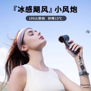 Portable Handheld Fan Leafless High-Speed Turbo Desktop Charging Outdoor Quiet Mini Wind Cannon for Students USB Digital Accessories