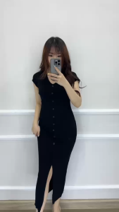 SV 6798 - Aurelle Knit Dress | Silvervogue | Gaun Rajut Stretch Pakaian Kasual Wanita