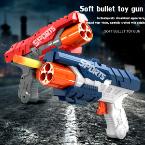 Childrens toys pistol childrens suction cup pistol can shoot sponge bullets soft bullets childrens shooting toys
