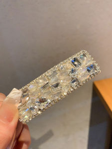 Luxurious Crystal Hair Accessories Heavy Work Hairpins Forehead Bangs Hair Clips New 2024 Fashion Diamond Embedded Hair Jewelry