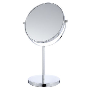 กระจกแต่งหน้าเดสก์ท็อปสองด้านสไตล์นอร์ดิก Goby สําหรับร้านเสริมสวยและใช้ในสํานักงานด้วยหวีขนาดใหญ่ความละเอียดสูงพิเศษ