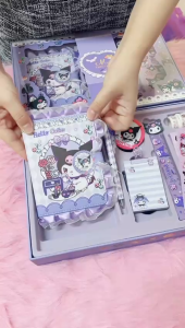 ✅HANDBOOK STICKER KUROMI MELODY Kids Stationery Gift Set Sekolah Alat Tulisan Hadiah Budak 64k