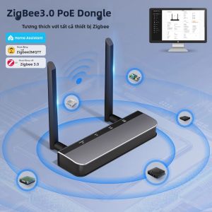 Cổng Thông Minh Zigbee 3.0/Thread POE Với Chipset Hiệu Năng Cao Quản Lý Qua Web Hỗ Trợ Ethernet Wi-Fi USB Để Điều Khiển Nhà Thông Minh
