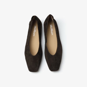 MIOLLIBARN | French Suede Square Toe Flat Soft Sole Granny Shoes