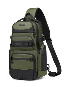 กระเป๋าคาดหน้าอก OZUKO สำหรับผู้ชาย กระเป๋าสะพายข้างแบบสะพายข้างหลายช่อง ป้องกันน้ำ สำหรับการเดินทางกลางแจ้ง ป้องกันความร้อน กระเป๋าใส่เครื่องดื่ม กระเป๋าใส่ของสำหรับปั่นจักรยาน