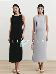 SELLYNEAR | Stylish French Sleeveless Non-Pregnancy-Showing Maternity Dress