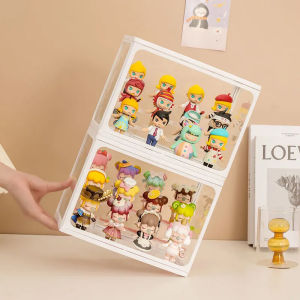 Action Figure Storage Box Acrylic Display Rack With Clear Ladder Handmade Doll Car Model Storage Stand Toy Organizer Showcase