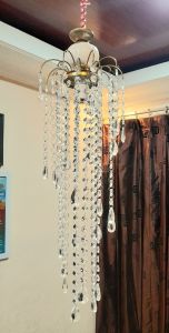 lampu hias kristal diameter 22cm panjang 60cm