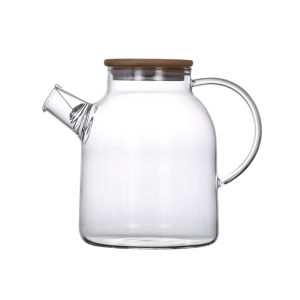 Large Capacity Glass Cold Water Pot with Lid Heat Resistant High Temperature Resistant Flower Tea Pot Juice Pot Home Use Explosion Proof