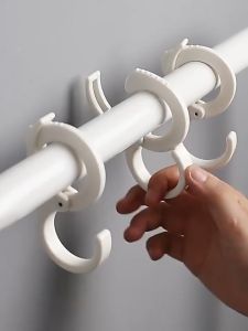 1x Multifunctional S Hook Plastic Adjustable S Shape Buckle Hooks Table Edge Hook with Card Position Adjustable Lock Hook 挂钩 S型挂钩