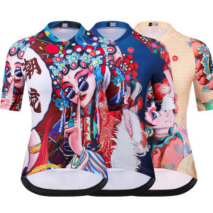 Eastern cultural elements of Peking Opera Cycling Clothing Ropa Ciclismo Women Summer Cycling Jersey Triathlon Bike Uniform
