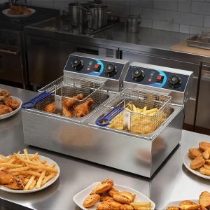 Single Double Cylinder Large Capacity Commercial Electric Fryer
