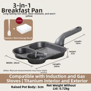 JEETEE | 3-in-1 Non-Stick Frying Pan