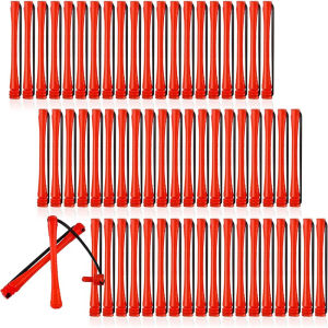 60 Pieces Of Perm Curling Rods Curling Irons Plastic Cold Wave Rods Perming Rods Curling Irons Hair Styling Tools 0.2 Inch Red