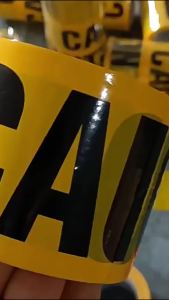 Makayo เทปกันเขต (ปราศจากกาว) เทปเตือน วัสดุสังเคราะห์ PE ความยาว 100m เทปสีแดงและสีเหลือง Warning Tape