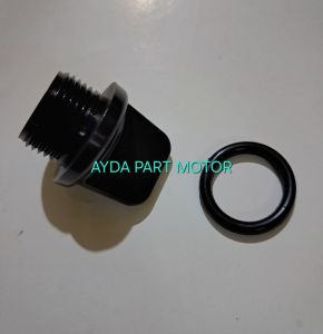 tutup colokan oli mesin atas set karet oring satria Fu 150 original
