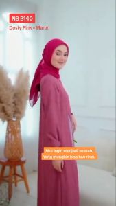 Terbaru Gamis Muslimah Nibras NB B140 Chasiva Rayon mix Saluria
