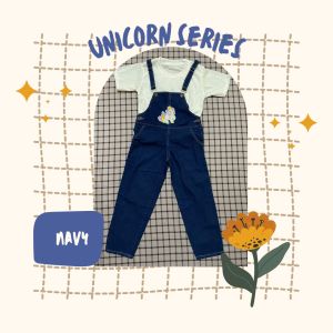 OVERALL KARAKTER LUCU ANAK 2-7 TAHUN JUMPSUIT JEANS KARAKTER SERIES BORDIR CELANA KODOK