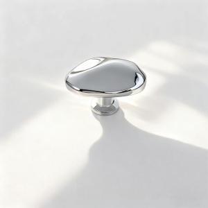 1Pcs Simple Wardrobe Door Drawer Cabinet Bright Silver Handle New Chinese Furniture Single Hole Small Handle